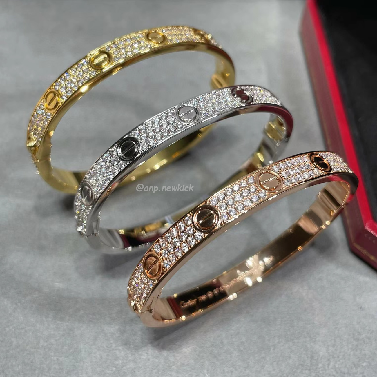 Cartier Bracelet Wide Version Full Sky Star Gold Rose Gold Platinum (1) - newkick.app